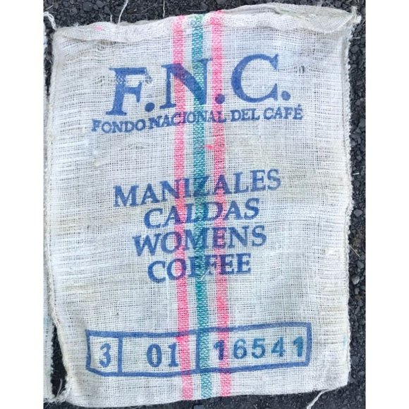 Manizales Caldas Womens Coffee Other - Burlap Coffee Bag Sack Manizales Caldas Womens Coffee Columbia 37 x 29"